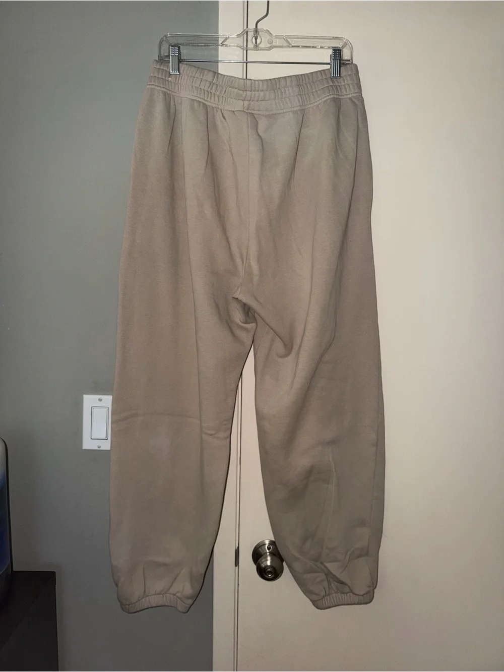 Nike Men’s Beige/Tan Fleece Joggers with Embroidered Swoosh